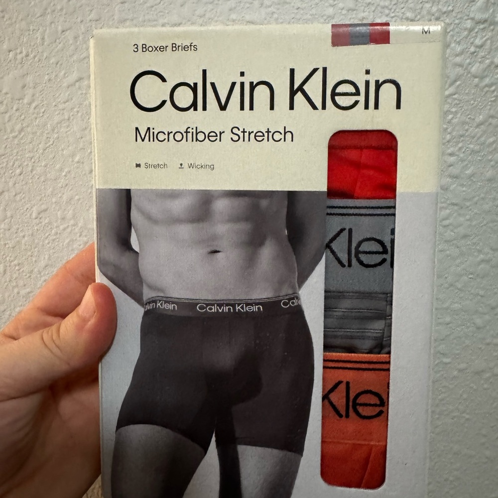 Calvin Klein Microfiber Stretch Boxer Briefs - Black, Gray, Orange